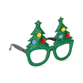 Božična party očala v obliki smrečice, mešane barve