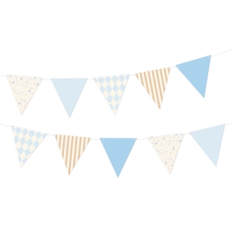 Zastavica girlanda Baby modra 190x17 cm