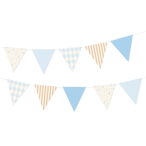 Zastavica girlanda Baby modra 190x17 cm