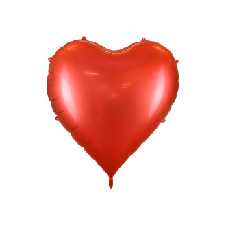 XXL červený fóliový balón Srdce 136 × 129 cm na nafukovanie vzduchom
