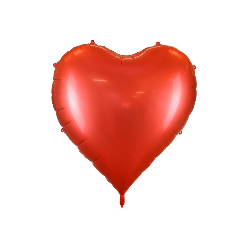 XXL červený fóliový balón Srdce 136 × 129 cm na nafukovanie vzduchom