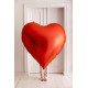 XXL červený fóliový balón Srdce 136 × 129 cm na nafukovanie vzduchom