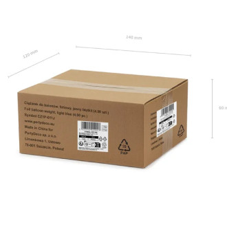 Závažia na balóny biele fóliové 130 g, 7 cm (4 ks)