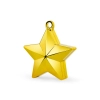 Arany csillag alakú lufisúly, műanyag, 175 g, 10x11 cm