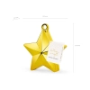 Arany csillag alakú lufisúly, műanyag, 175 g, 10x11 cm