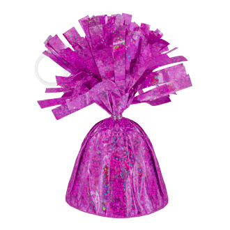 Utež za balone roza holografska