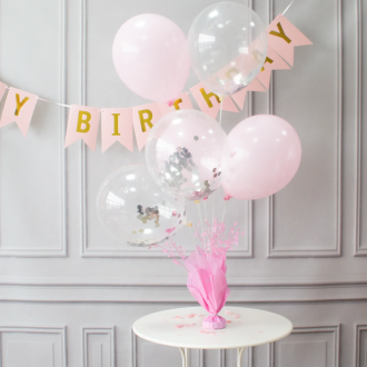 Závažie na balóny s paličkami ružové na 6 balónov