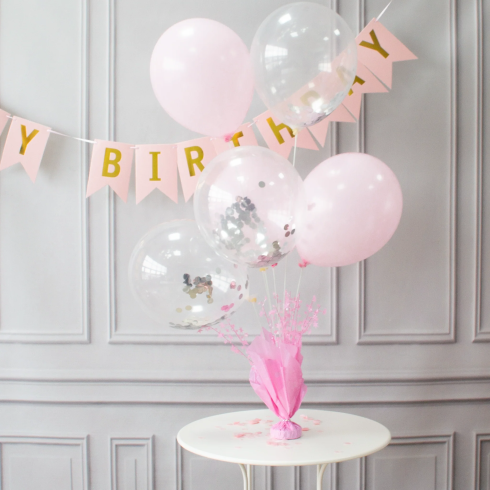 Závažie na balóny s paličkami ružové na 6 balónov