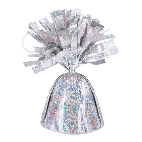 Závaží na balónky stříbrné holografické