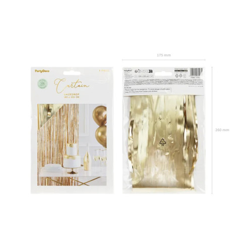 Satenasti zlat party zaves 100x200 cm – razkošna dekoracija