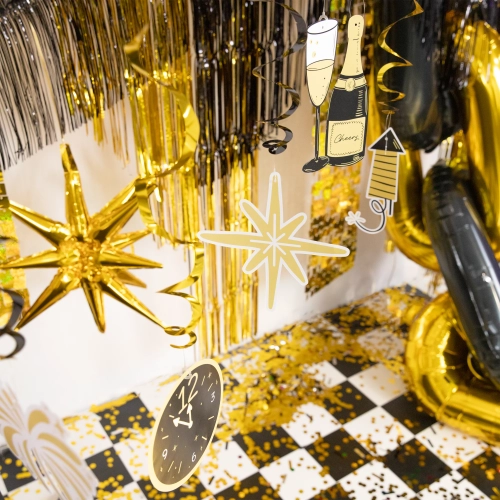 Závěsná dekorační spirála Happy New Year 6 ks