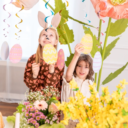 Závesná dekorácia špirály Veľká noc vajíčka 6 ks