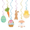 Decorațiune suspendată cu spirale rotative, Paște, set mix 6 buc.