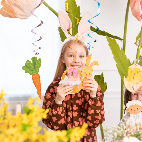 Závesná dekorácia wirujące špirály Veľká noc mix 6 ks