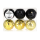 Závesná disco guľová dekorácia čierno zlatá 6 ks