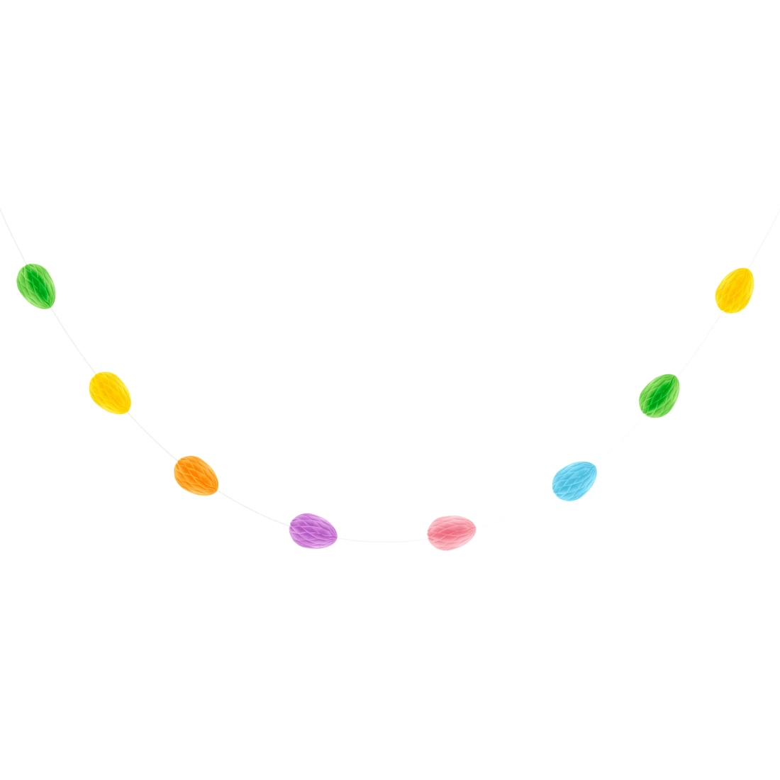 Ghirlandă suspendată cu ouă de Paște din hârtie 300 cm