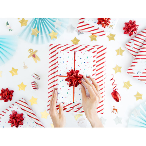 Viseča girlanda zlati zvezdi 3,6 m – dekorativna folija za zabave