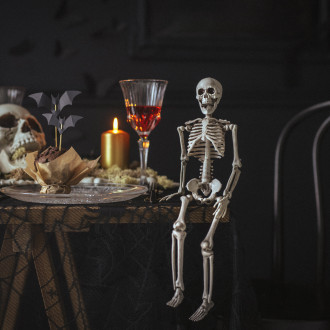 Függő halloween dekoráció csontváz 40 cm – élethű műanyag