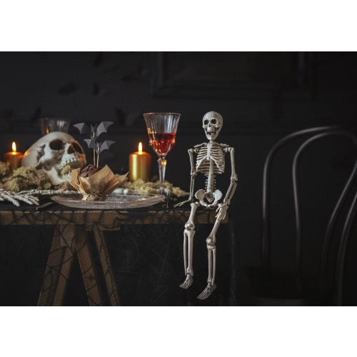Závesná halloweenska dekorácia kostra 40 cm – realistická plastová