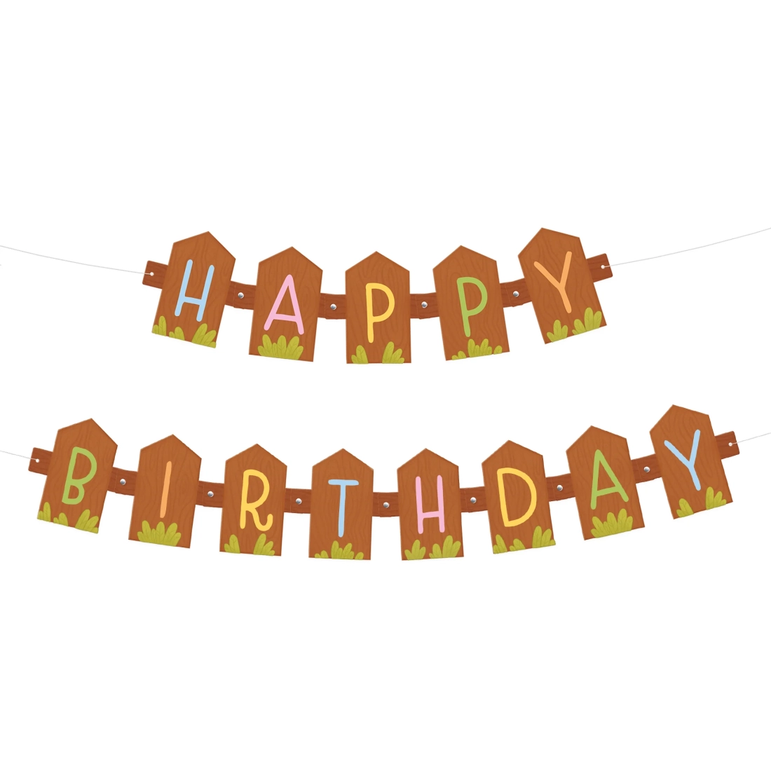 Viseči transparent Happy Birthday farma 182x17 cm