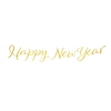 Závesný banner Happy New Year zlatý 120 cm