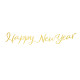 Závěsný banner Happy New Year zlatý 120 cm