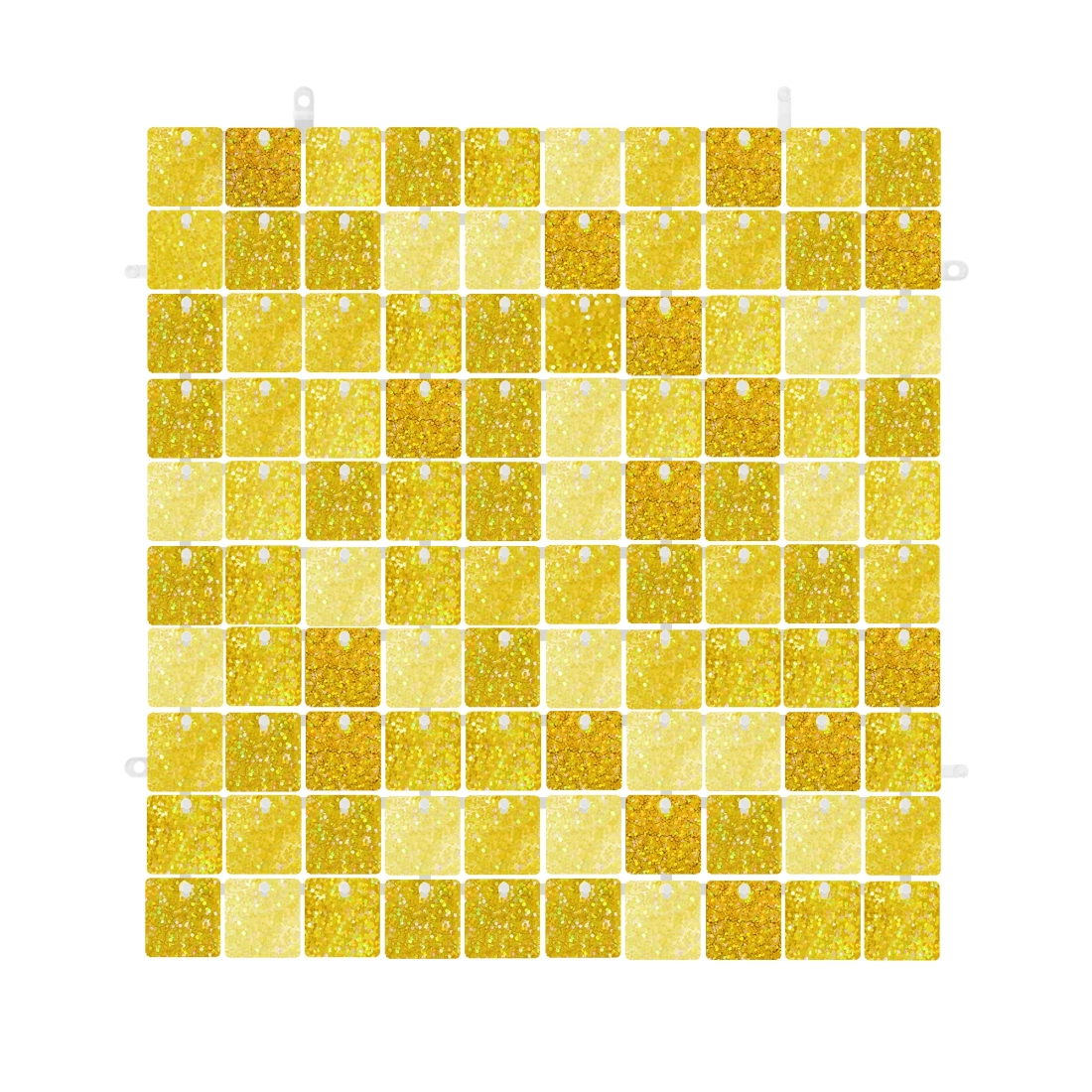 Závesný party panel s flitrami zlatý 30x30 cm