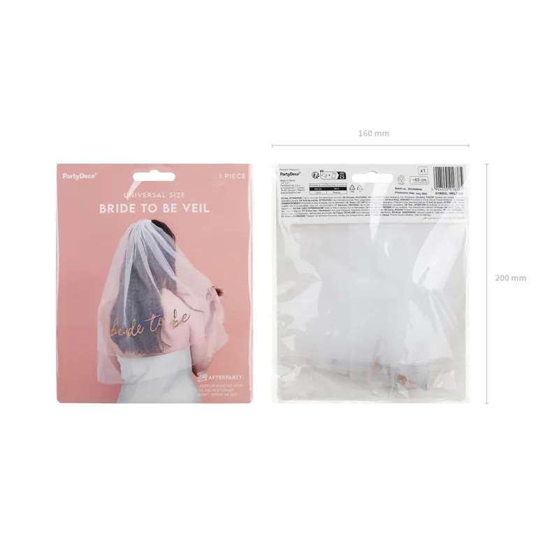 Voal alb pentru petrecerea burlăcițelor Bride to be