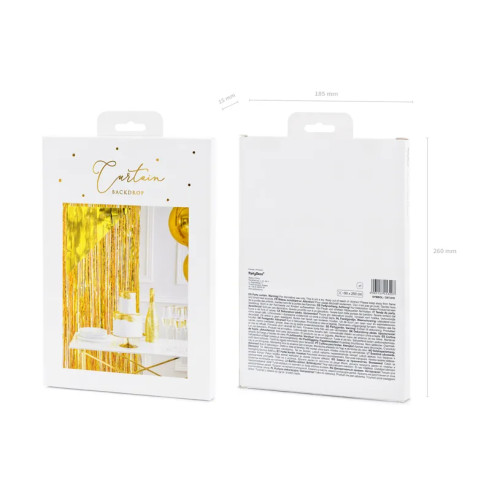 Zlata bleščeča folija zavese 0,9 × 2,5 m – sijoča dekoracija za zabave