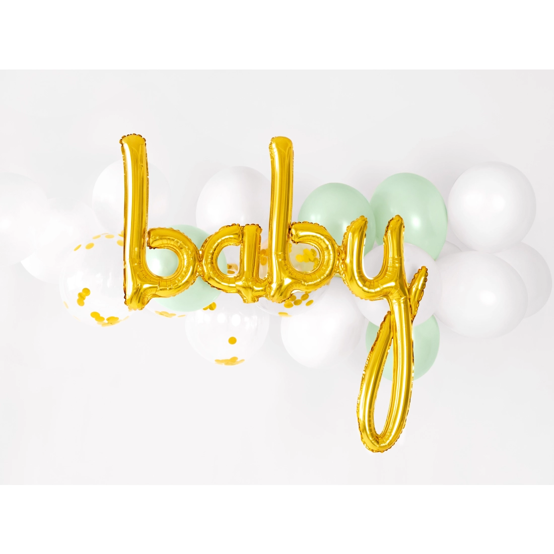 Balon folie auriu BABY 73,5 x 75,5 cm pentru petrecere