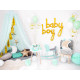 Zlat balon iz folije BABY 73,5 x 75,5 cm za praznovanje