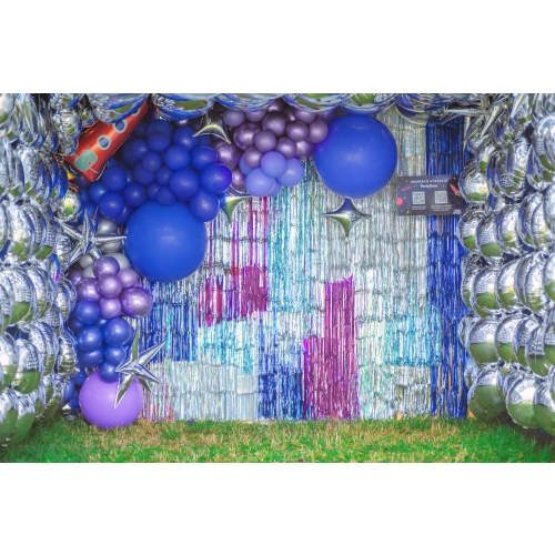 Arany fólia lufi, 4 ágú csillag, 45 cm – party dekoráció