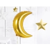 Balon folie auriu Lună 60 cm – balon metalic pentru heliu