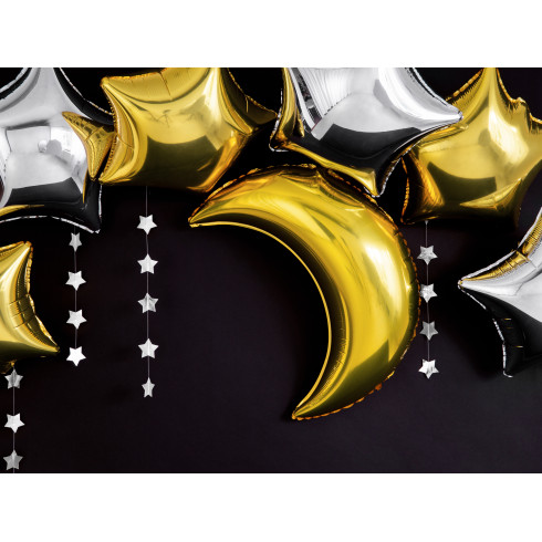 Zlata folija balon Luna 60 cm – kovinski balon za helij
