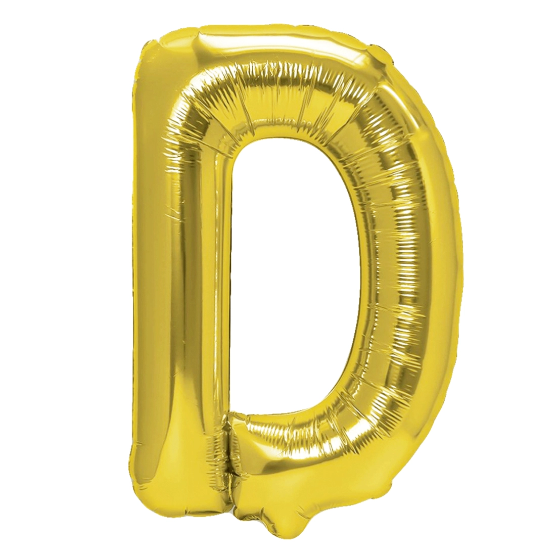 Arany fóliás lufi D betű, 40 cm