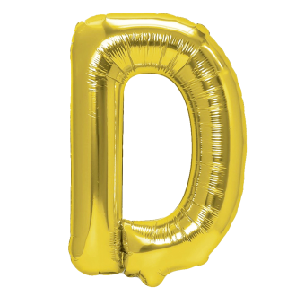 Zlata folija balon črka D 40 cm
