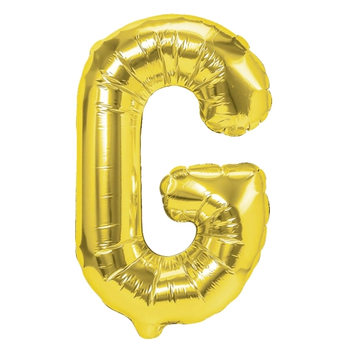 Zlatý fóliový balón písmeno G 40 cm Zlatý fóliový balón písmeno G 40 cm