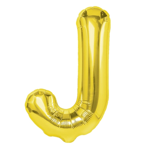 Zlatý fóliový balón písmeno J 40 cm Zlatý fóliový balón písmeno J 40 cm