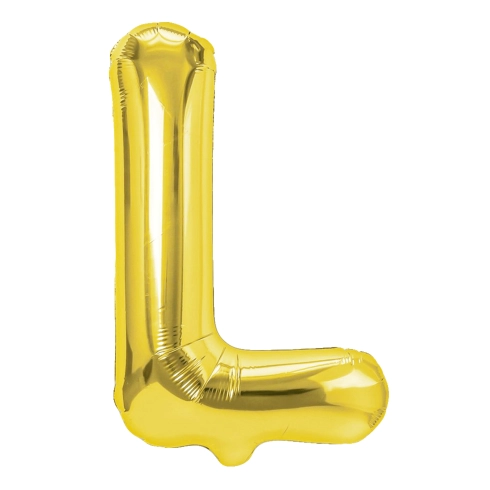 Zlatý fóliový balón písmeno L 40 cm Zlatý fóliový balón písmeno L 40 cm