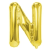 Arany fóliás lufibetű N, 40 cm