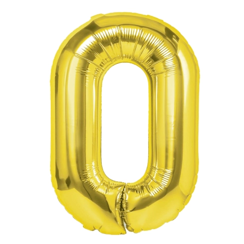 Zlatý fóliový balón písmeno O 40 cm Zlatý fóliový balón písmeno O 40 cm