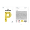 Balon folie auriu literă P 40 cm