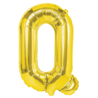 Zlata folija balon črka Q 40 cm