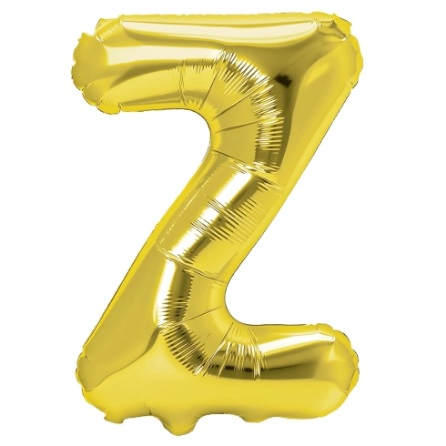 Zlatý fóliový balón písmeno Z 40 cm