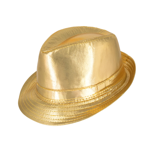 Zlat klobuk iz imitacije usnja za zabave