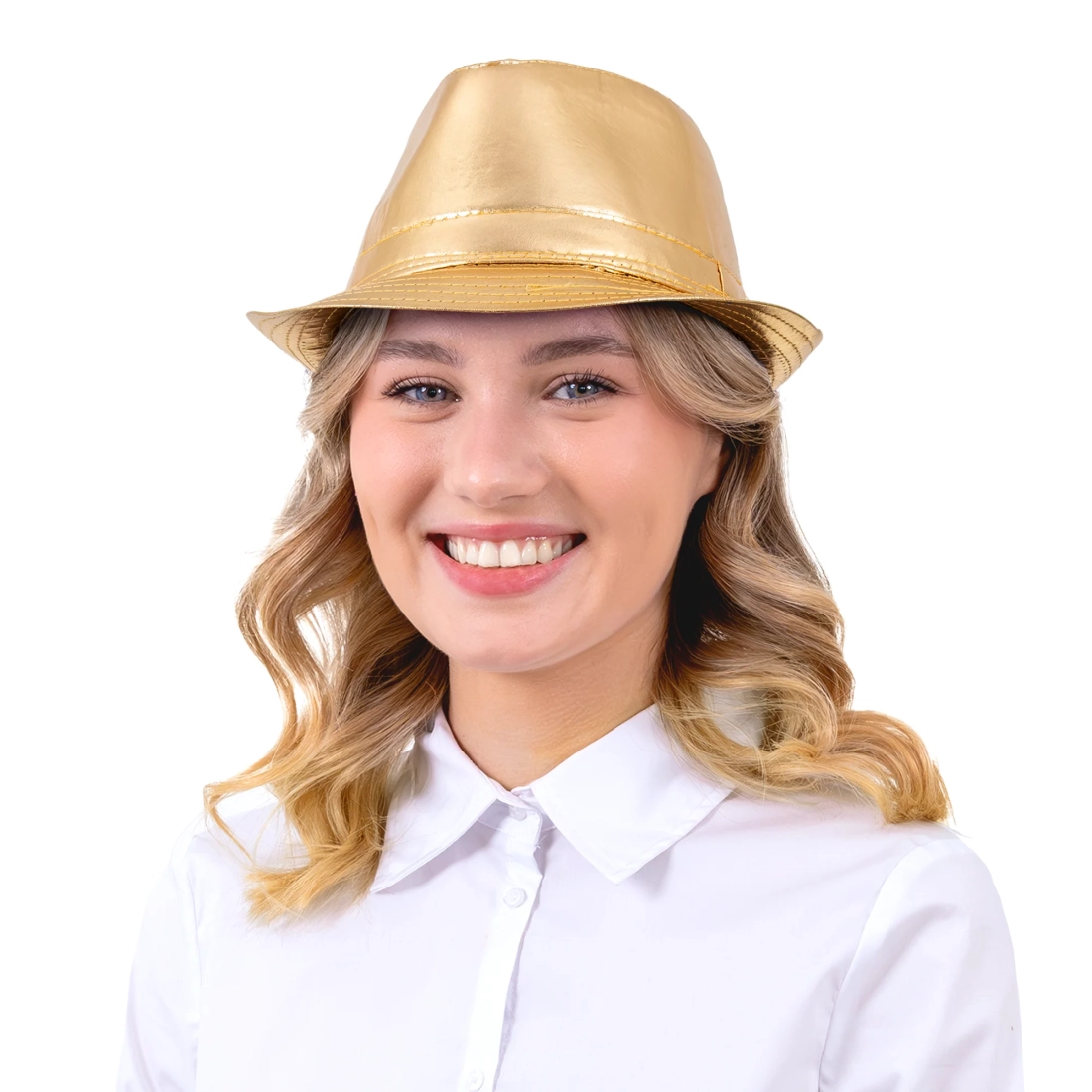 Zlatni party šešir od imitacije kože