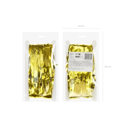 Zlatý metalický párty záves z fólie 100x200 cm – dekoračná opona