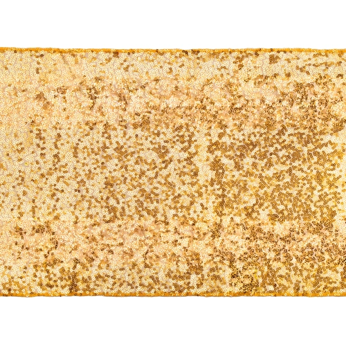 Zlatý trblietavý šerpa na stôl s flitrami 30x500 cm – slávnostná dekorácia