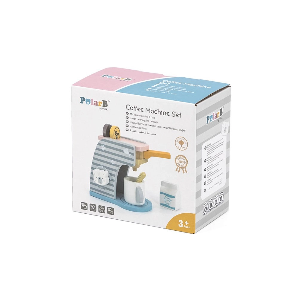 Detský drevený kávovar Viga PolarB súprava