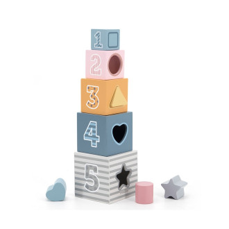 Dřevěná edukační pyramida pro děti s čísly Viga